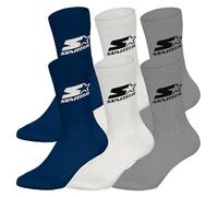 STARTER 6 pack Crew Socks - Navy/White/Grey - 43/46
