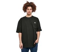 STARTER BLACK LABEL Camiseta básica de Gran tamaño para Principiantes, Negro, XL para Hombre