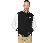STARTER BLACK LABEL Chaqueta de Forro Polar Starter College, Blanco/Negro, M para Hombre