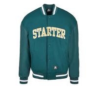 STARTER BLACK LABEL Chaqueta Team Chamarra universitaria, Retro Green, S para Hombre