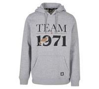 Starter Black Label Hombre Kapuzenpullover Starter Team 1971 Sudadera con Capucha Gris Jaspeado XL