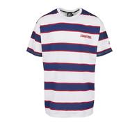 Starter Black Label Hombre Starter Logo Striped tee Camiseta Not Applicable, Blanco/Azul, L