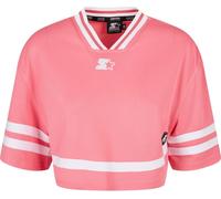 Starter Black Label Ladies Ladies Cropped Mesh Jersey Pinkgrapefruit/White XS