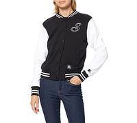 STARTER BLACK LABEL Ladies Starter Sweat College Jacket Chaqueta, Blanco/Negro, M para Mujer