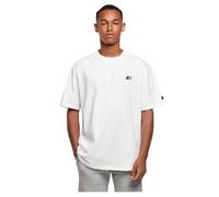 STARTER BLACK LABEL Starter Essential-Té de Gran tamaño Camiseta, Blanco, S para Hombre
