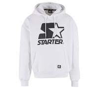 STARTER BLACK LABEL Sudadera con Capucha para Hombre, con Logotipo Grande, Informal, con Logotipo de iniciación, Tallas S-XXL, Blanco, M