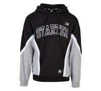 STARTER BLACK LABEL Sudadera con Capucha para Hombre Starter Throwback Hoody, Negro/Gris Jaspeado, S