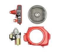 Starter Motor Kit Arranque Eléctrico Con Motor Arranque Y Caja Interruptor Encendido Electromagnético Con Cubierta Ventilador Para GX160 GX200 5,5 HP 6,5 HP Motor Arranque