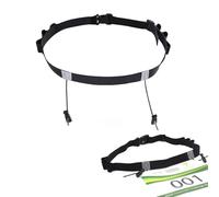 Startnummernband,Startnummernband Triathlon,Startnummernhalter,Triathlon Startnummernband,Triathlon,Verstellbar, voll funktionfähig, Schwarz