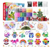 STARTOGOO 12000 Cuentas Para Planchar con 24 Colores, Libro de Patrones, Papel de Hierro Reutilizable y Tablero de Clavijas y Pinzas, Regalo de Cumpleaños o Navidad Para Niños