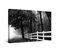 Startonight Cuadro sobre Lienzo en Blanco y Negro Camino en el Bosque, Impresion en Calidad Fotografica Enmarcado y Listo Para Colgar Diseño Moderno Decoración Formato Grande 60 x 90 CM