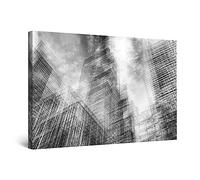 Startonight Cuadro sobre Lienzo en Blanco y Negro Rascacielos Arquitectura Urbana, Impresion en Calidad Fotografica Enmarcado y Listo Para Colgar Moderno Decoración Formato Grande 80 x 120 CM