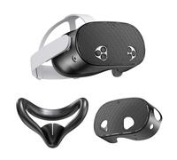 STARTRC GAMES Funda de silicona VR para Meta Quest 3S, accesorios de cubierta de auriculares compatibles con Oculus Quest 3S, cómoda almohadilla de silicona con almohadilla de nariz a prueba de luz