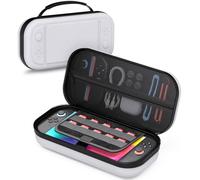 STARTRC GAMES Switch 2 - Funda de transporte de gran capacidad para Nintendo Switch 2 (2025), funda de viaje rígida de poliuretano portátil con bolsillos para accesorios y tarjetas de juego, bolsa