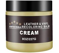 STARTSO WORLD Bálsamo para recoloración de cuero, 200 ml, kit de reparación de cuero crema para muebles, restaurador de color de cuero para sofás, tinte para cuero, repara, restaura y renueva cuero