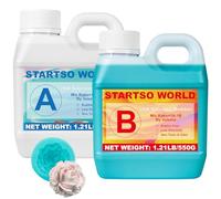 STARTSO WORLD Kit de fabricación de moldes de silicona 20A, goma de silicona líquida de platino verde jade para hacer moldes, curado rápido y apto para alimentos, 38 onzas, ideal para moldear moldes