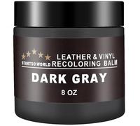 STARTSO WORLD Kit de Reparación de Cuero 200Ml Gris Oscuro - para Muebles, Sofás y Asientos de Coche | Tinte y Pintura para Restaurar y Reparar Cuero Descolorido y Rayado