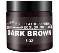STARTSO WORLD Kit de Reparación de Cuero 200Ml Marrón Oscuro - para Muebles, Sofás y Asientos de Coche | Tinte y Pintura para Restaurar y Reparar Cuero Descolorido y Rayado