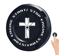 StartStopp-Knopfabdeckung - Rotendes Kreuz Design Universeller Schutzaufkleber,Startknopf Schutz,für MotorradSUV LKwagenwagen Boot FahrzeugMotor Reise Fahrer Alltag