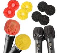 STARVAST 400 piezas desechables no tejidas micrófono cubiertas antibacterianas Mic Cover, cubierta de micrófono para la mayoría de micrófonos portátiles, karaoke, conciertos, grabaciones de karaoke,