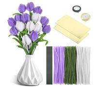 Starvortex 320 Pc Limpia Pipas, 30cm Limpiapipas Manualidades, Limpiador Pipa Tallos Cinta Adhesiva con Tallos de Flores, Súper Suave Limpia Pipas para Manualidades, DIY Limpia Pipas Color