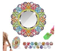 Starvortex 5D Diamond Painting Niños Espejo Kit, DIY Mandala Diamantes para Manualidades Espejo, Colgable Pintura de Diamante Regalo Originales Niña, Creatividad de Cristal Brillantes Manualidades
