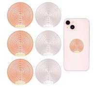 Starvortex 6Pc Pegatina Anti-Radiación, Lones Negativos Protección contra Las Radiaciones de Los Teléfonos Móviles, Bloqueador de EMF Tejido Anti-Radiación de Ondas Electromagnéticas (Oro&Plata)