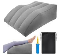 Starvortex Almohada Piernas Inflable, Cuña Elevar Piernas,Cómodo Cojin para Dormir Entre Las Piernas, Portátil Almohada Piernas Dormir de Lado, Elevador Hinchable con Bolsa de Almacenamiento (Gris)