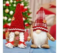 Starward 2 Piezas Gnomos Navideños Decorativos, Decoracion Navidad Hogar, Decoración Mesa, Decoración Navidad para Interior, Oficina, Mesa Comedor, Repisa Chimenea
