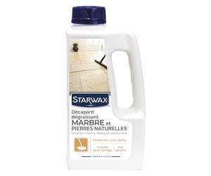 STARWAX - Decapante Desengrasante Mármol y Piedras Naturales - Desengrasa y elimina la suciedad y los productos antiguos - Optimiza el brillo - Sin aclarado -1L - 30 a 50 m²