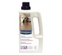 STARWAX Desodorizante y limpiador extra fuerte - Fórmula apta para mascotas - Limpia y neutraliza los olores hasta 8 horas - Concentrado, sin lejía - 1 l cubre 1100 m²