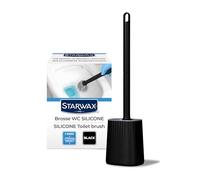 STARWAX - Escobilla WC de Silicona Doble Cara - Limpieza fácil Incluso en Lugares difíciles - Secado rápido y sin Olor - Resistente - Color Negro