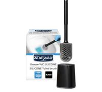 STARWAX - Escobilla WC de Silicona Doble Cara - Limpieza fácil Incluso en Lugares difíciles - Secado rápido y sin Olor - Resistente - Color Negro