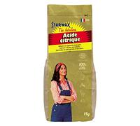 STARWAX FABULOUS Ácido cítrico - 1 kg - Ideal para descalcificar hervidores y cafeteras - Disuelve el óxido en el metal - Ecocert 100% de origen natural