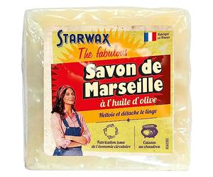 STARWAX FABULOUS Jabón de Marsella con aceite de oliva - 4 x 300 g - Ideal para desprenderse, limpiar y desengrasar - Todos los soportes