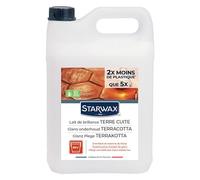 STARWAX - Leche Abrillantadora para Baldosas y Suelos de Terracota - Protege y abrillanta - Sin aclarado -No resbala - Fabricado en Francia - 5L - Hasta 60 limpiezas