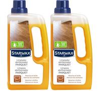 STARWAX - Limpiador Abrillantador Parquet - Limpia y reaviva el brillo - No resbala - Sin aclarado - 1L - hasta 750m² (Paquete de 2)