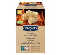 STARWAX Rulos encendedores FSC, caja de 50 | Combustión de hasta 8 minutos sin olor, no altera el sabor de los alimentos, certificados FSC, para estufa y barbacoa