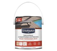 STARWAX Saturador de alta protección para terrazas de madera, 2,5 l, ideal para comer, envolver y proteger terrazas de madera, antimanchas y antigrasa - Incolora