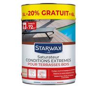 STARWAX - SATURADOR DE ALTA PROTECCIÓN PARA TERRAZAS DE MADERA INCOLOR 5L + 1L