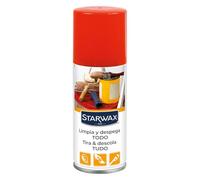 STARWAX - Spray Limpiador Despega Todo - Elimina pegamento y manchas persistentes - Ideal antes de la colada - Para textiles, cuero, madera, PVC, metal - Perfume naranja - Fabricado en Francia - 100ml