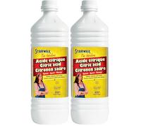 STARWAX THE FABULOUS - Ácido Cítrico Líquido 1L - Desincrustante Natural Potente - Para Electrodomésticos y Baño - Sin Olor - 100% Origen Natural (Paquete de 2)