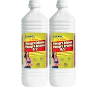 STARWAX THE FABULOUS - Vinagre Blanco 14° - Muy Concentrado - Elimina la cal, limpia y abrillanta - 100% de origen natural - Gran formato - 1L (Paquete de 2)