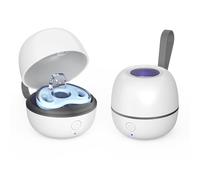 StarWin Desinfectante portátil para chupete, caja esterilizadora UV para chupete, soporte para chupete recién nacido, mini estuche de almacenamiento para chupetes para viajes, mantiene los binkies del
