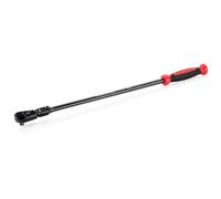 STARWORK True Mechanic™ - Trinquete flexible de bloqueo cromado negro de 90 dientes a prueba de polvo de 1/2 pulgada, longitud de 27-3/8 pulgadas