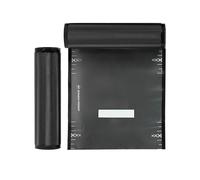 Stash Proof Rollos de sellado al vacío de 11 pulgadas x 25 pies, paquete de 2 (50 pies en total) (negro y transparente) 5.5 mil, sin BPA, grado comercial, ahorrador de alimentos para almacenamiento