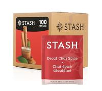 Stash Tea Decaf Chai Spice Black Tea, 100 Count Box of Tea Bags in Foil