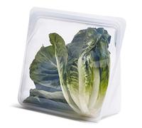 Stasher 100% silicona de grado alimenticio reutilizable, transparente (stand-up Mega) | Bolsa de almuerzo sin plástico | Cocina, tienda, sous Vide, o congelar | a prueba de fugas