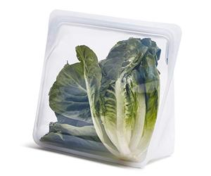 Stasher 100% silicona de grado alimenticio reutilizable, transparente (stand-up Mega) | Bolsa de almuerzo sin plástico | Cocina, tienda, sous Vide, o congelar | a prueba de fugas