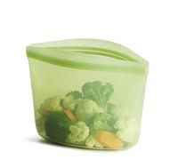 Stasher Bolsa de almacenamiento de alimentos reutilizable de silicona de alta calidad, color verde, apta para microondas, al vacío, lavavajillas, horno y congelador, sin BPA, sin fugas, ecológica,